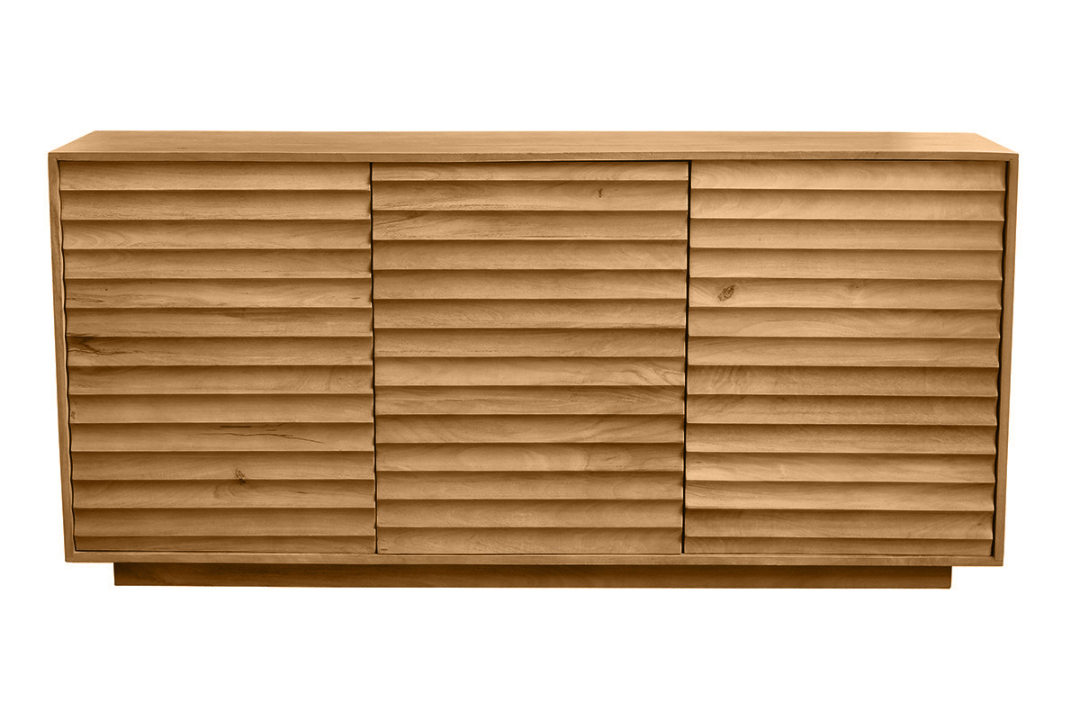 Aparador de madera maciza de mangos 3 puertas L160 cm MATCHA