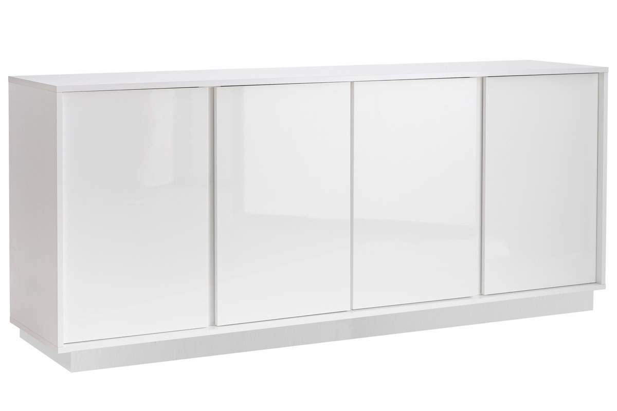 Aparador moderno blanco lacado brillante L180 cm COMO