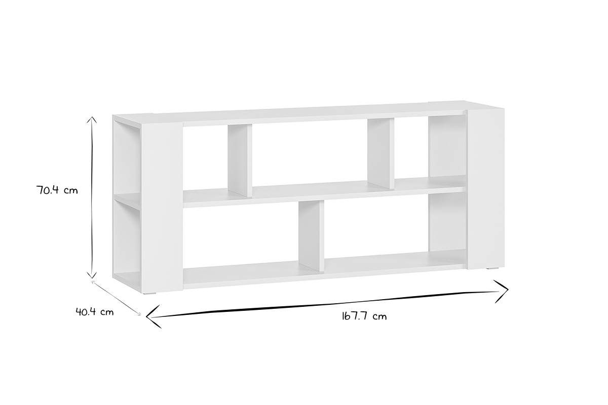 Biblioteca baja blanca L168 cm MUSSO