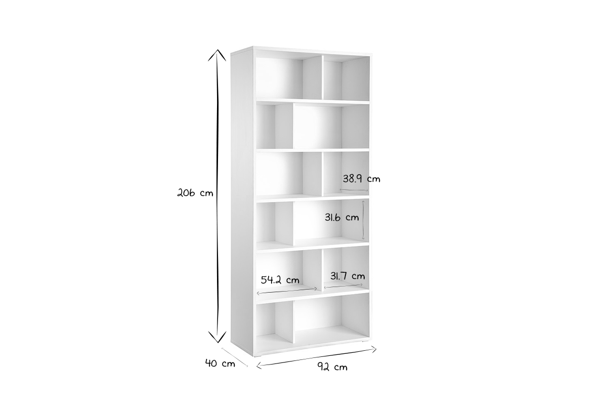 Biblioteca moderna efecto nogal EPURE