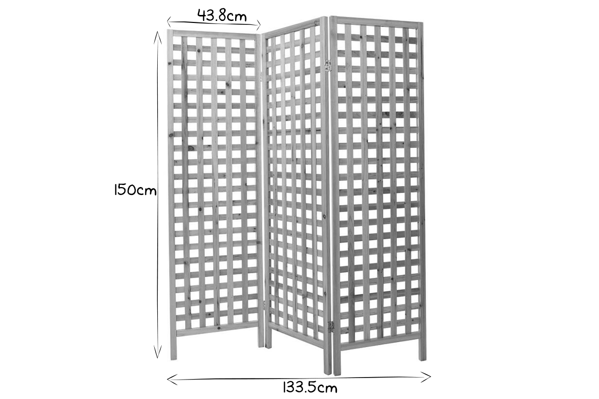 Biombo madera natural AKKIKO