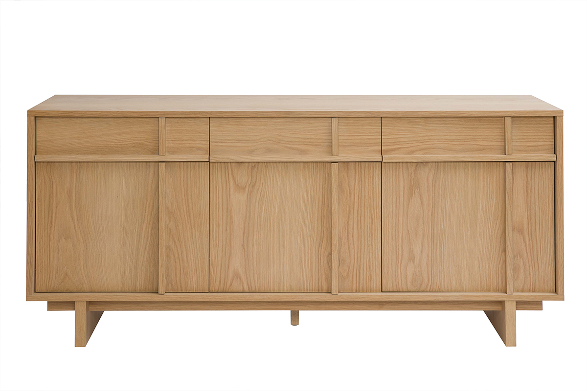 Buffet de madera clara de roble L160 cm ZAO