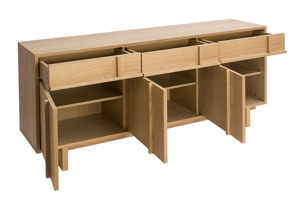 Buffet de madera clara de roble L160 cm ZAO