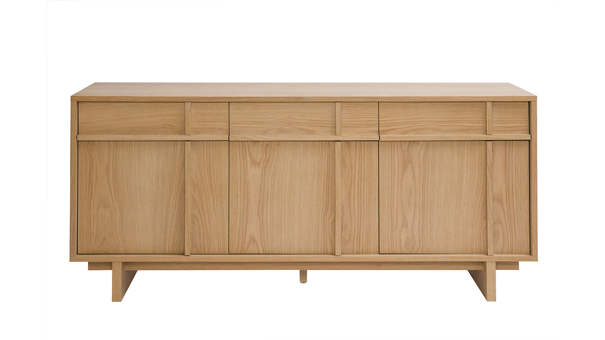 Buffet de madera clara de roble L160 cm ZAO