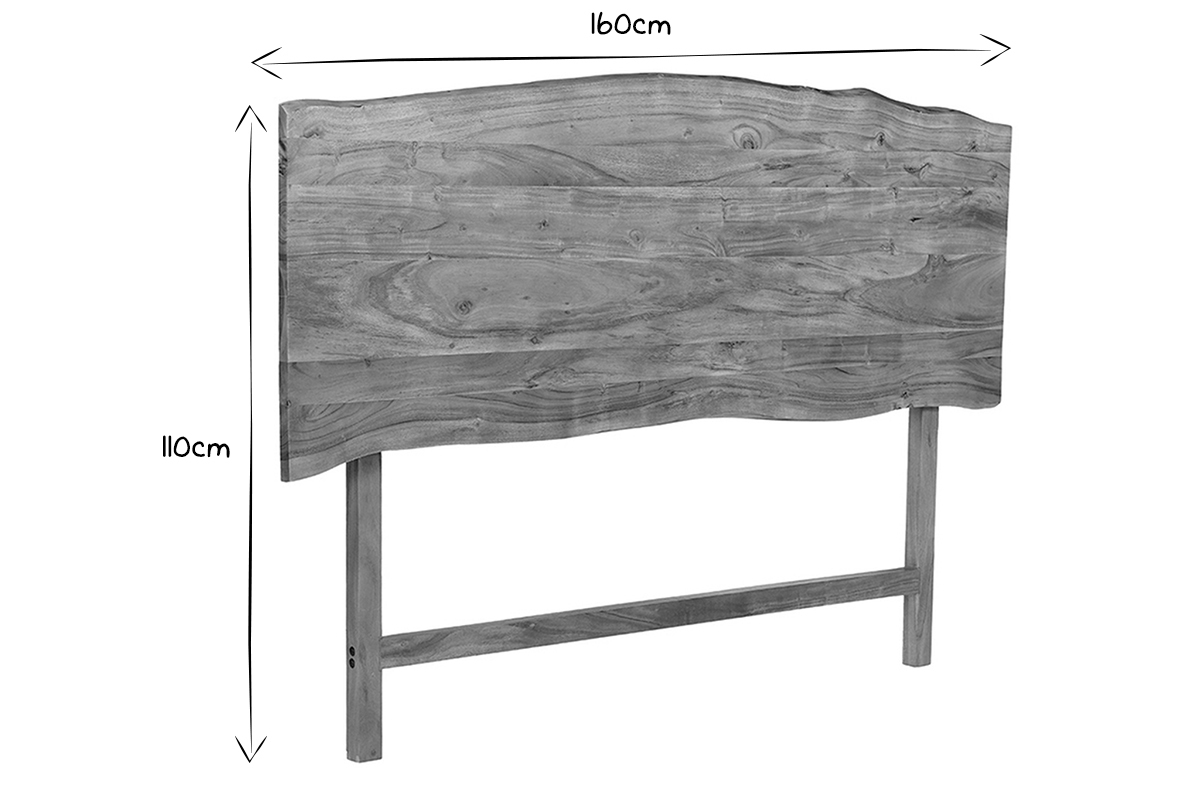 Cabecero de cama de madera maciza 160 cm BOHEMIAN