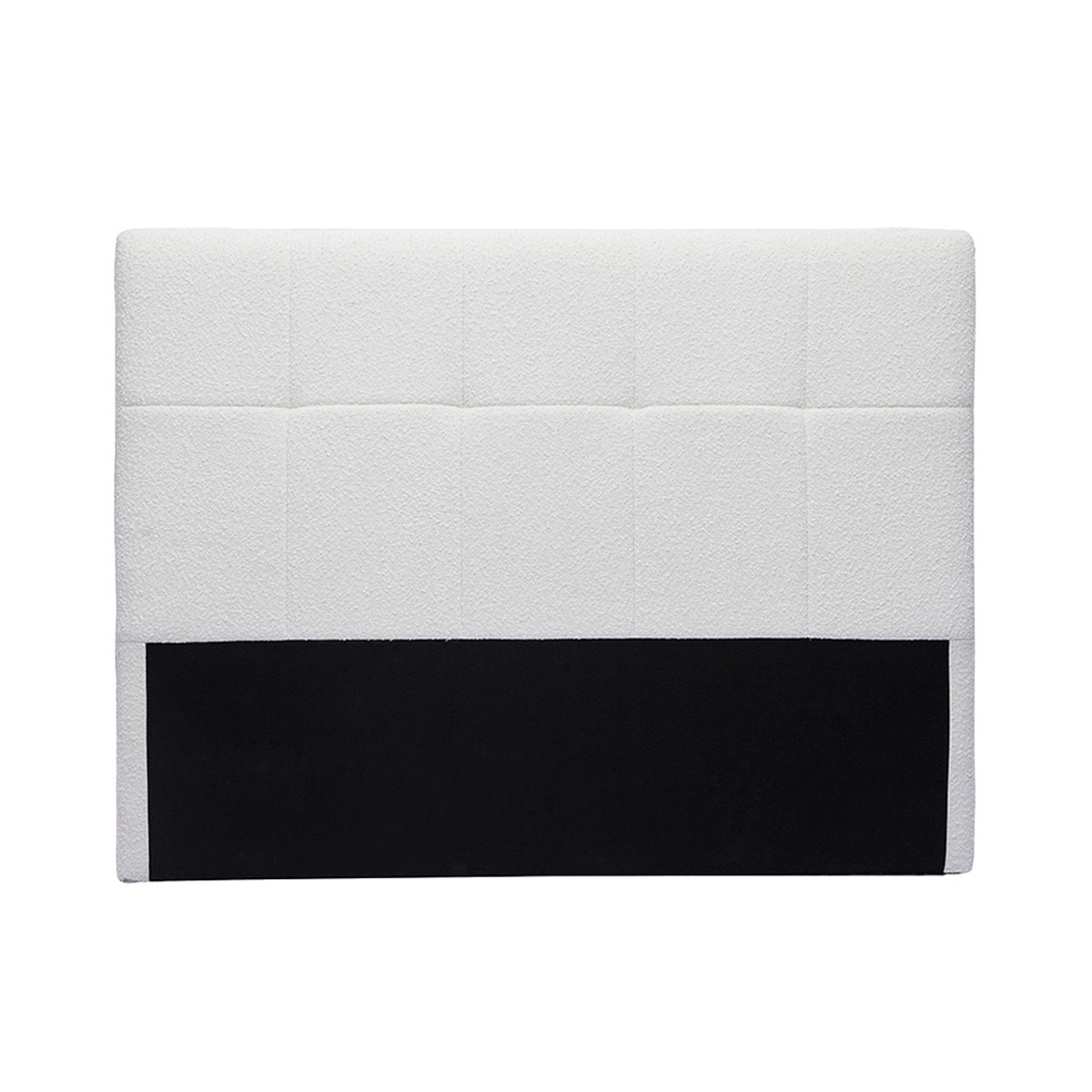 Cabecero de cama efecto borreguillo blanco 160 cm CLOVIS