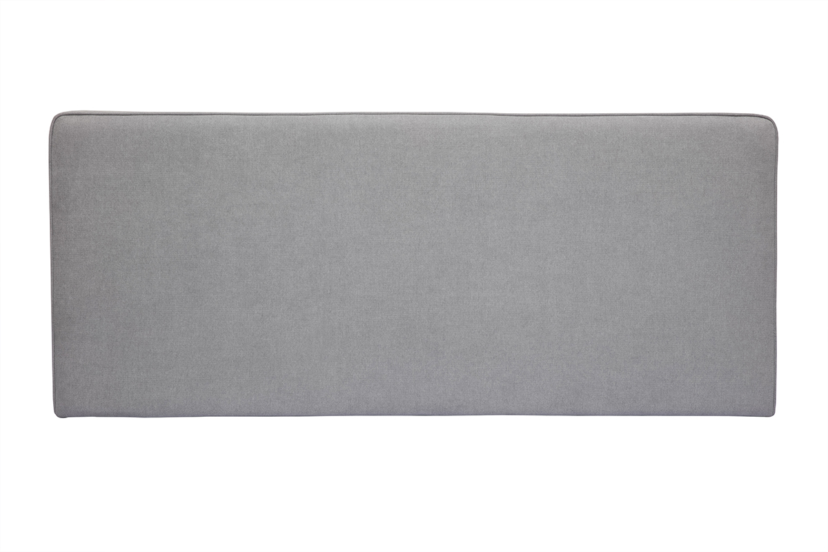 Cabecero de cama para colgar de tela efecto aterciopelado gris 180 cm LILY