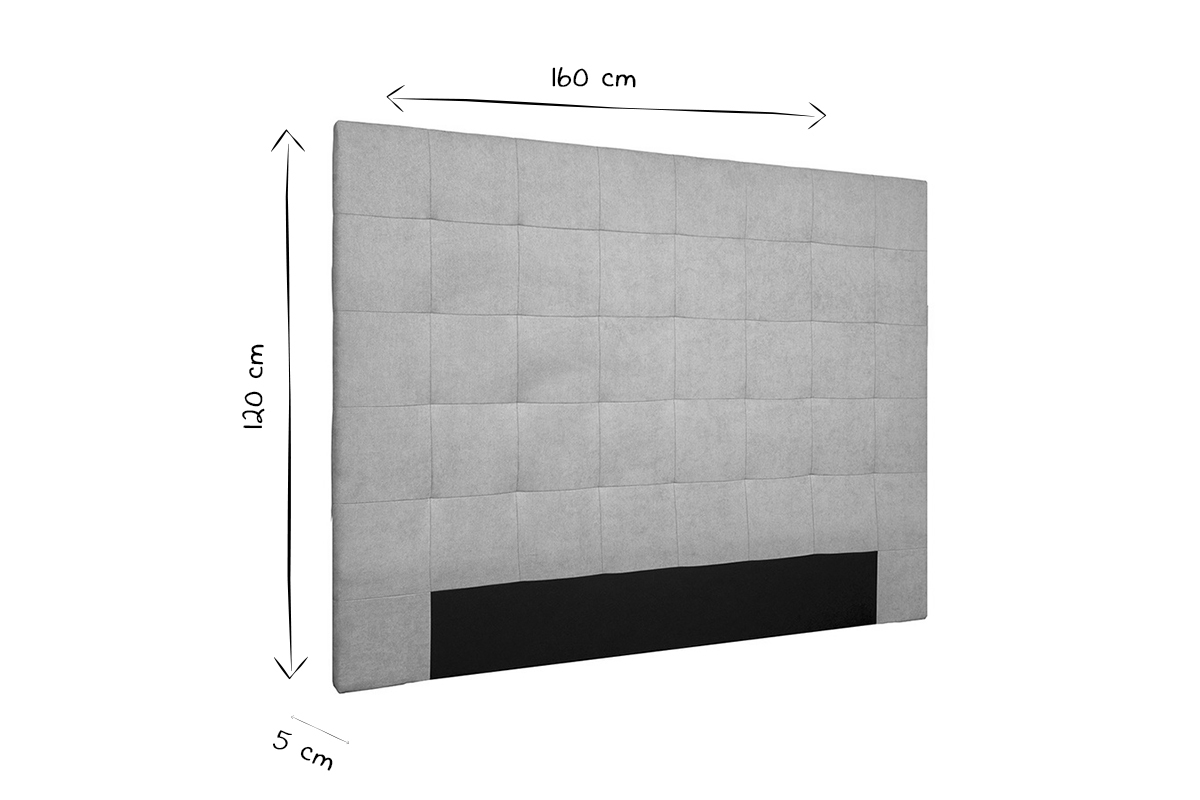 Cabecero en tejido gris 160 cm HALCIONA