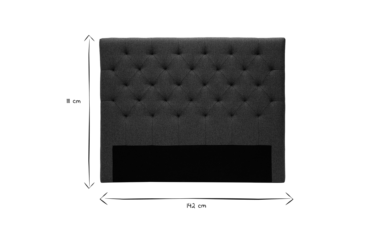 Cabecero tejido gris oscuro 140cm ENGUERRAND