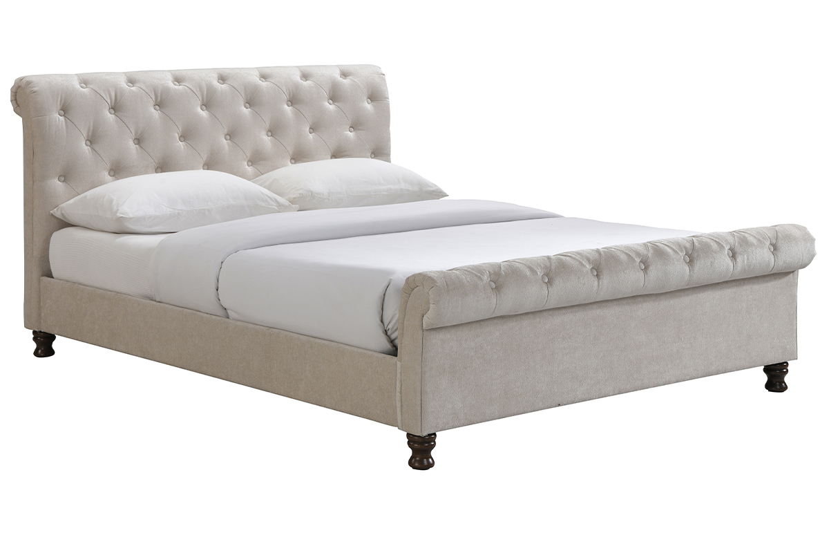 Cama doble 160*200 terciopelo RILEY