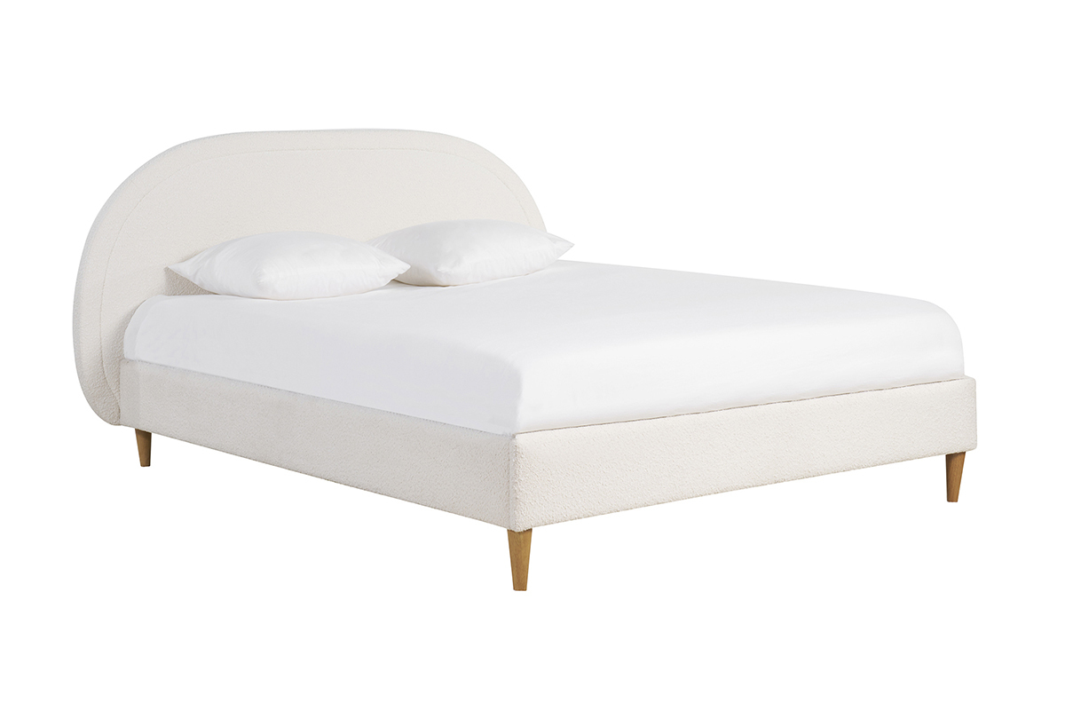 Cama doble 160 x 200 cm de borreguillo CHARLINE