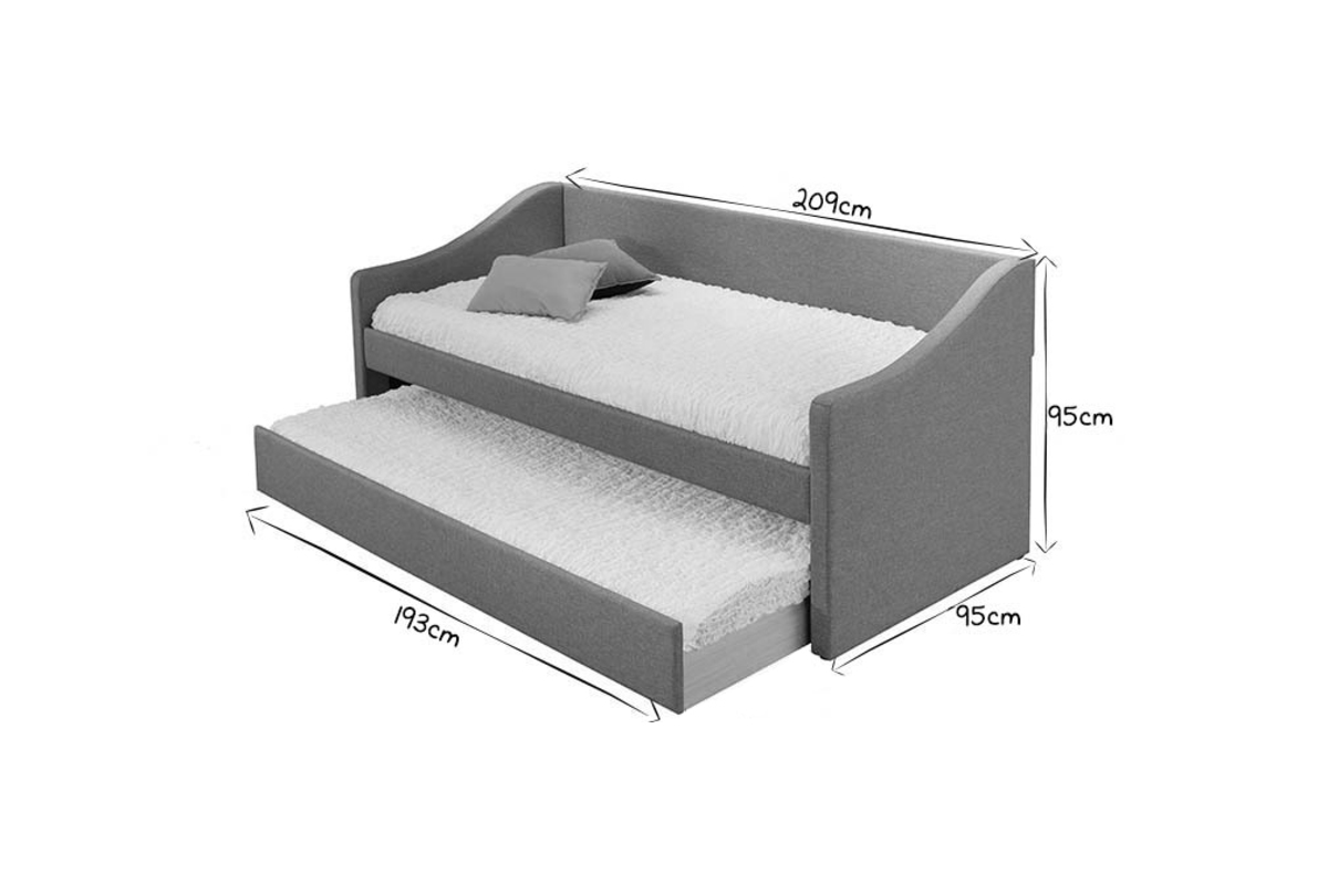 Cama nido 190x90cm gris claro BEKKER