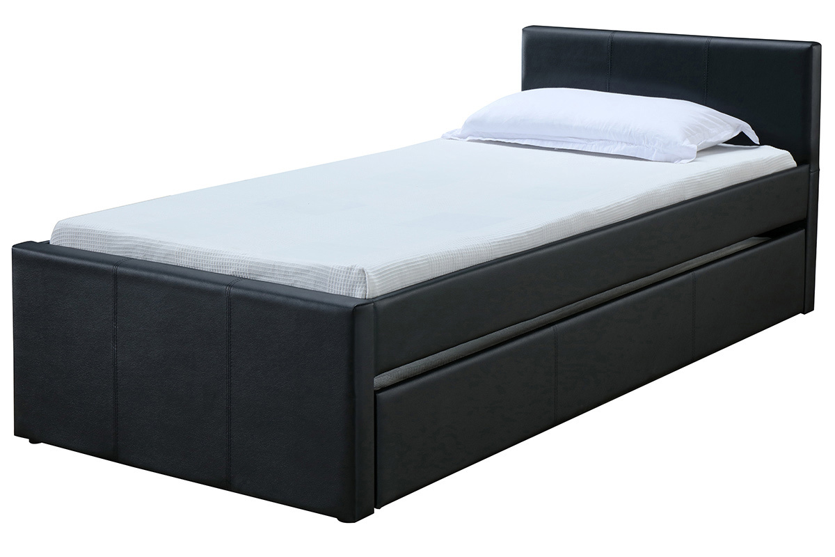 Cama nido 90 x 195 cm negro mate MACCO