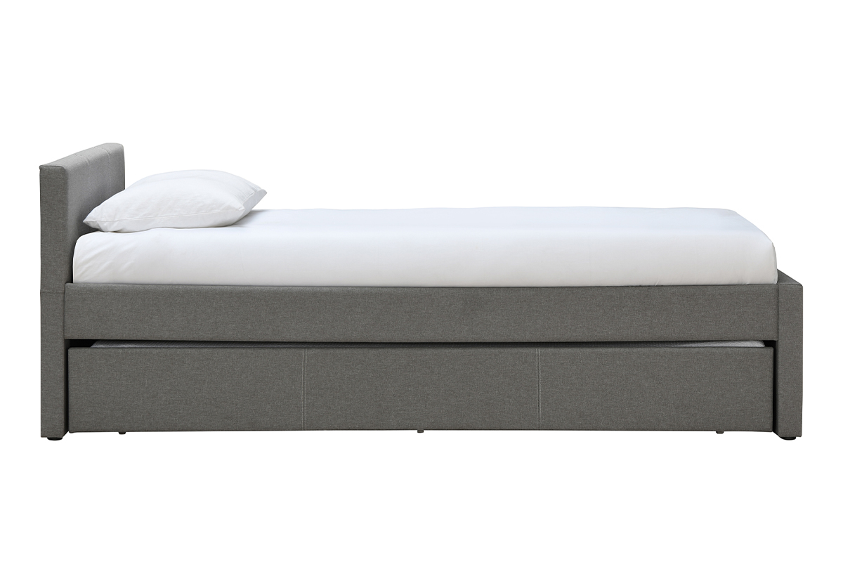 Cama nido infantil 90נ195cm tela gris MACCO