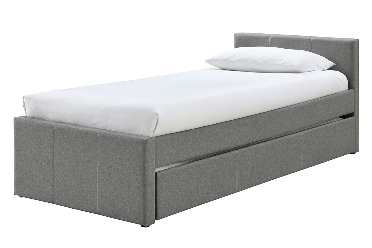 Cama nido infantil 90נ195cm tela gris MACCO