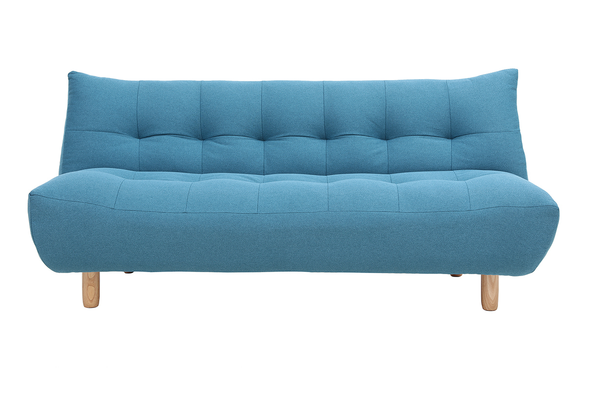 Canap convertible scandinave bleu canard YUMI