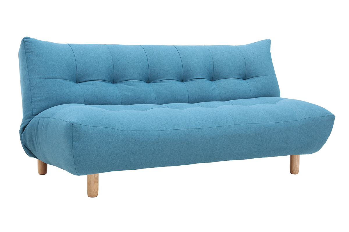 Canap convertible scandinave bleu canard YUMI