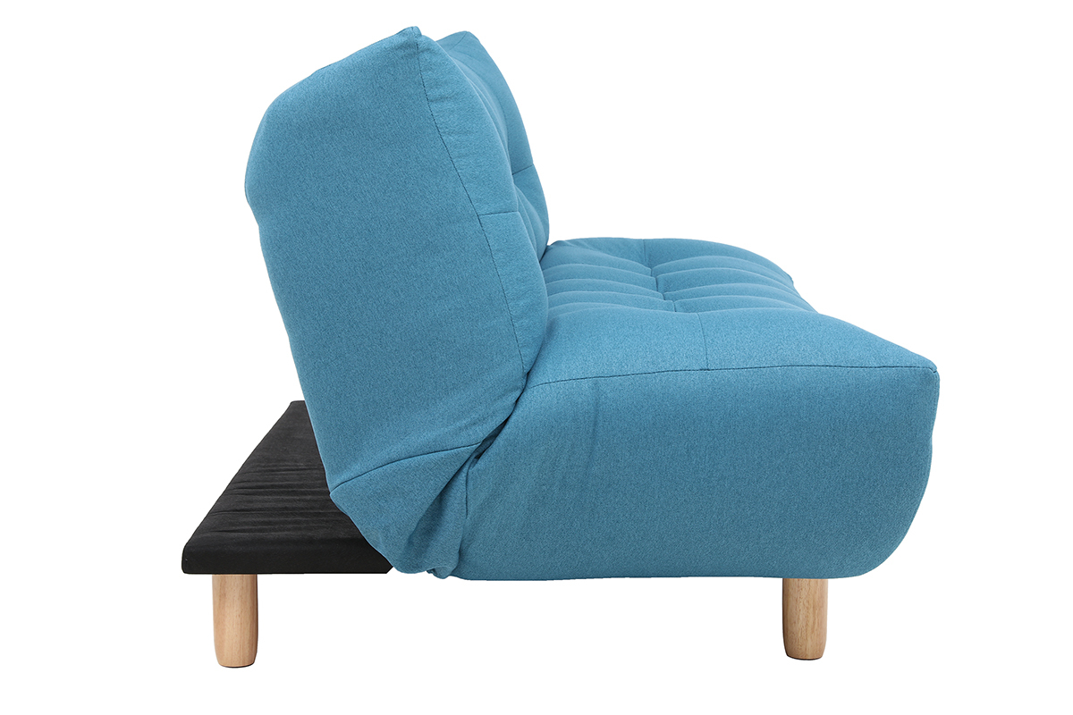 Canap convertible scandinave bleu canard YUMI