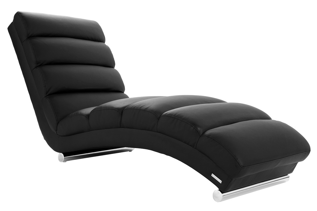 Chaise Longue de diseo negra TAYLOR