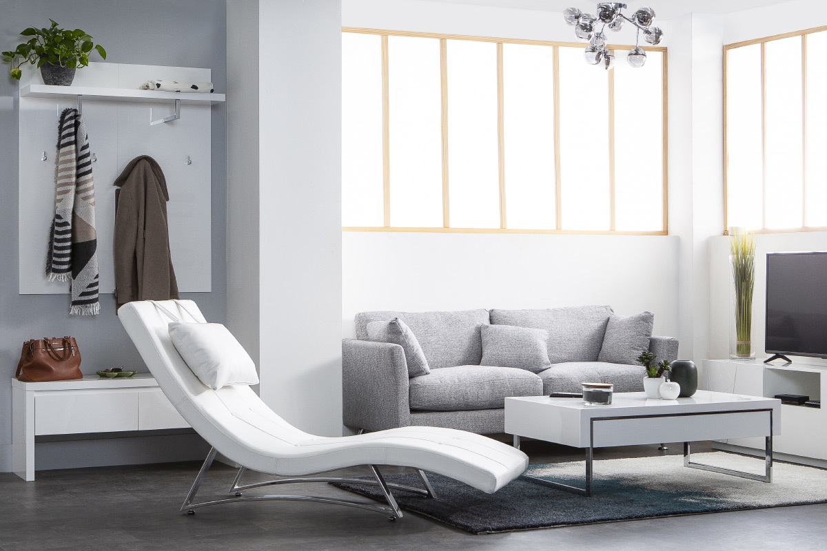 Chaise longue diseo blanco MONACO