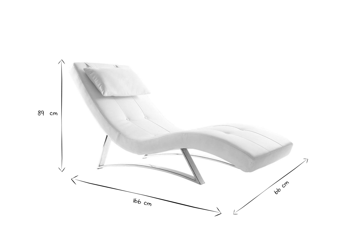 Chaise longue diseo blanco MONACO