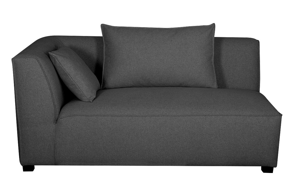 Chaise longue esquina izquierda gris antracita PLURIEL