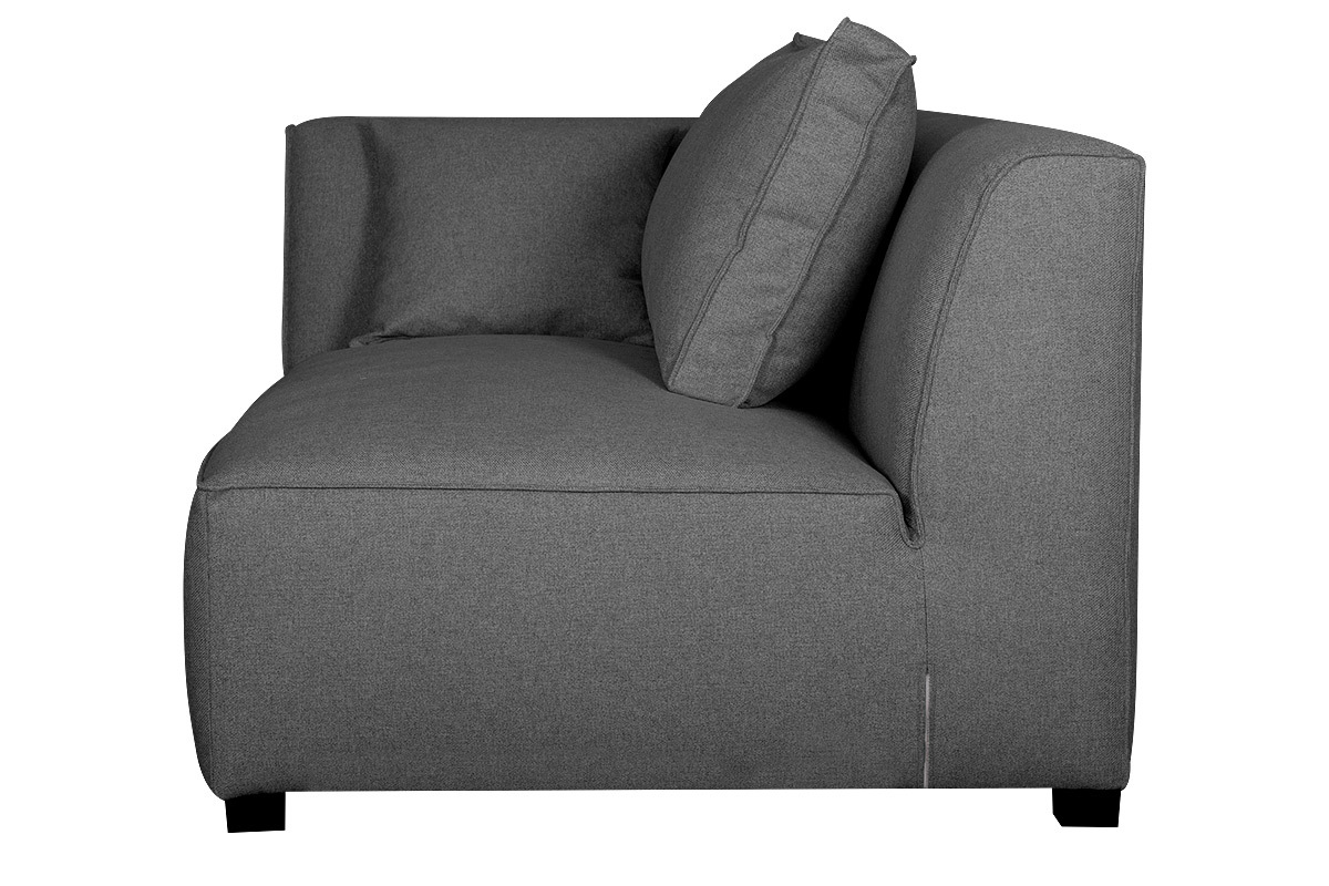 Chaise longue esquina izquierda gris antracita PLURIEL