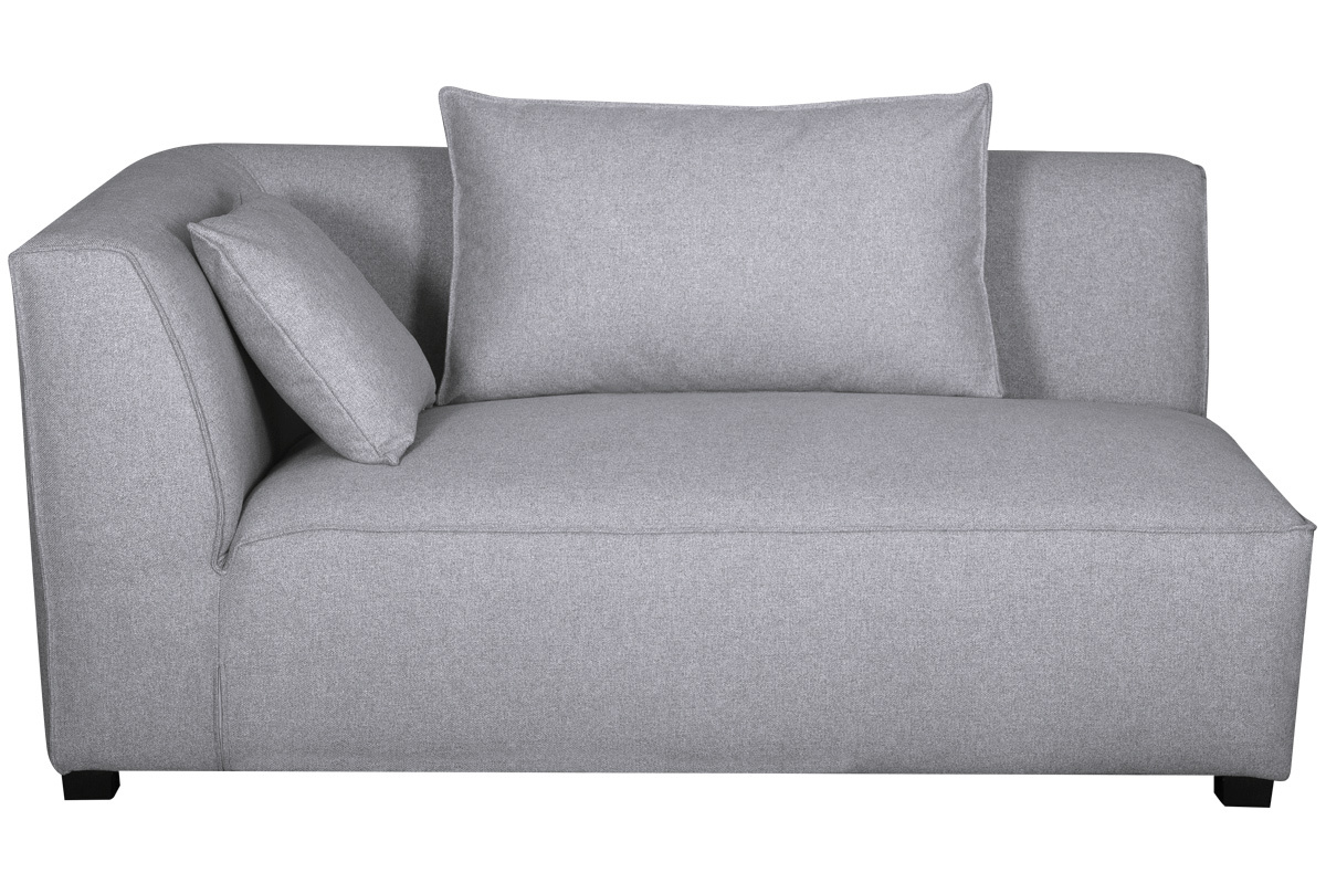 Chaise longue esquina izquierda gris claro PLURIEL