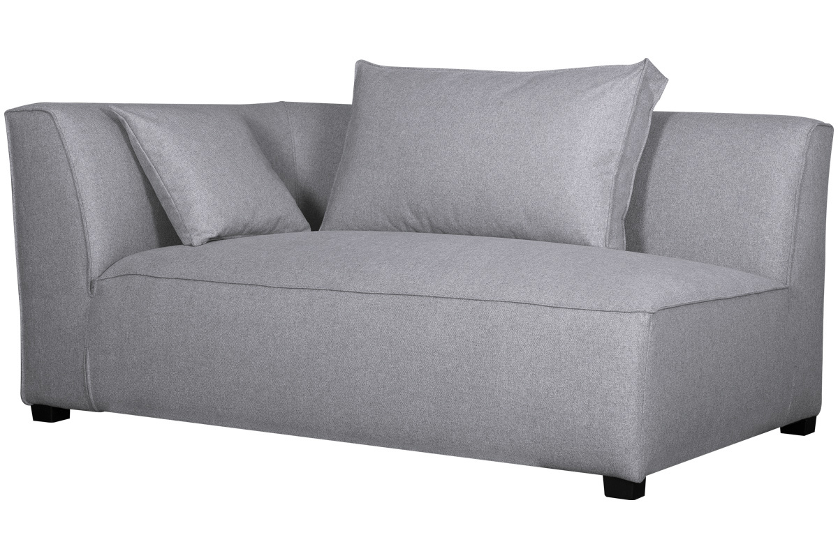 Chaise longue esquina izquierda gris claro PLURIEL