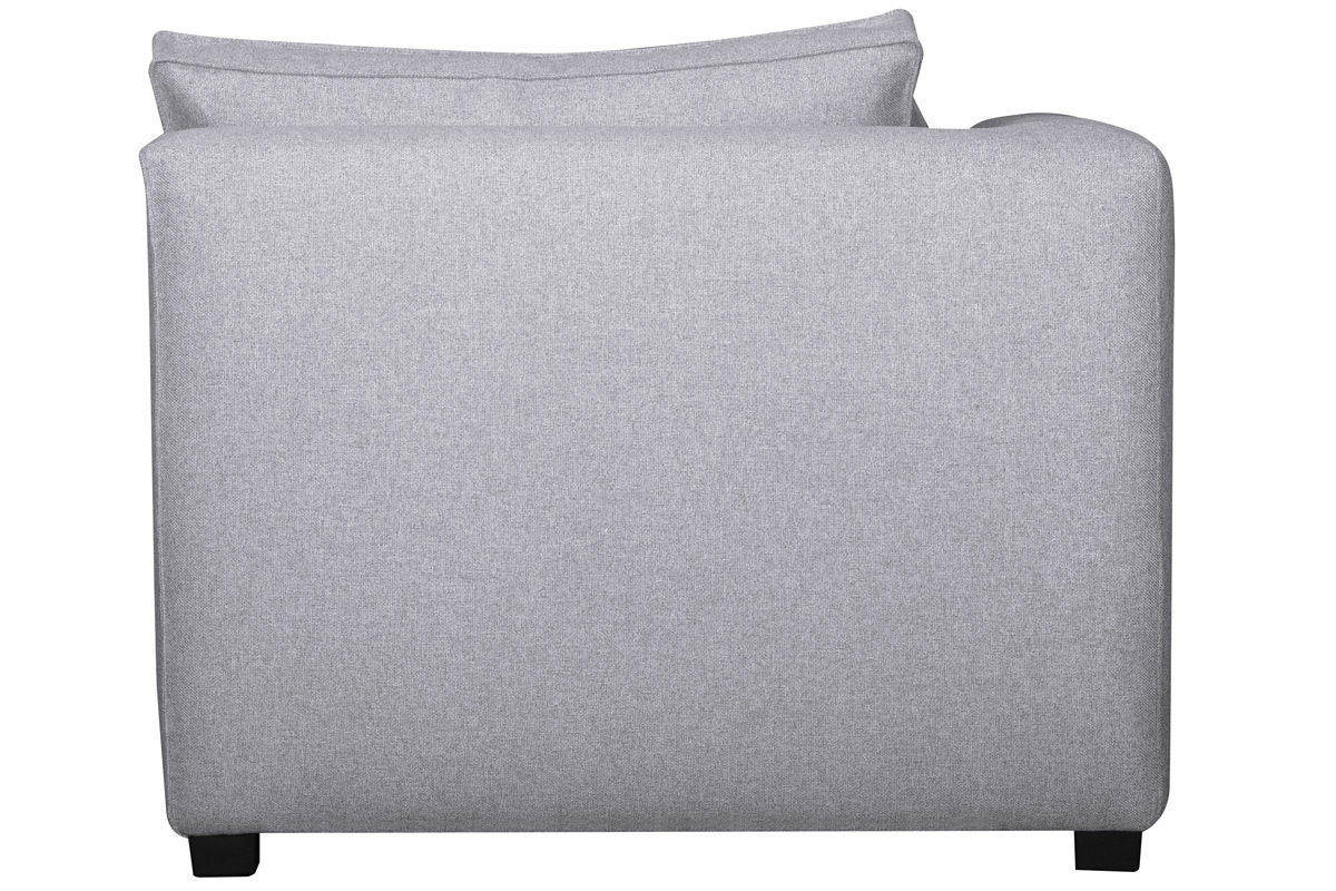 Chaise longue esquina izquierda tejido gris perla PLURIEL