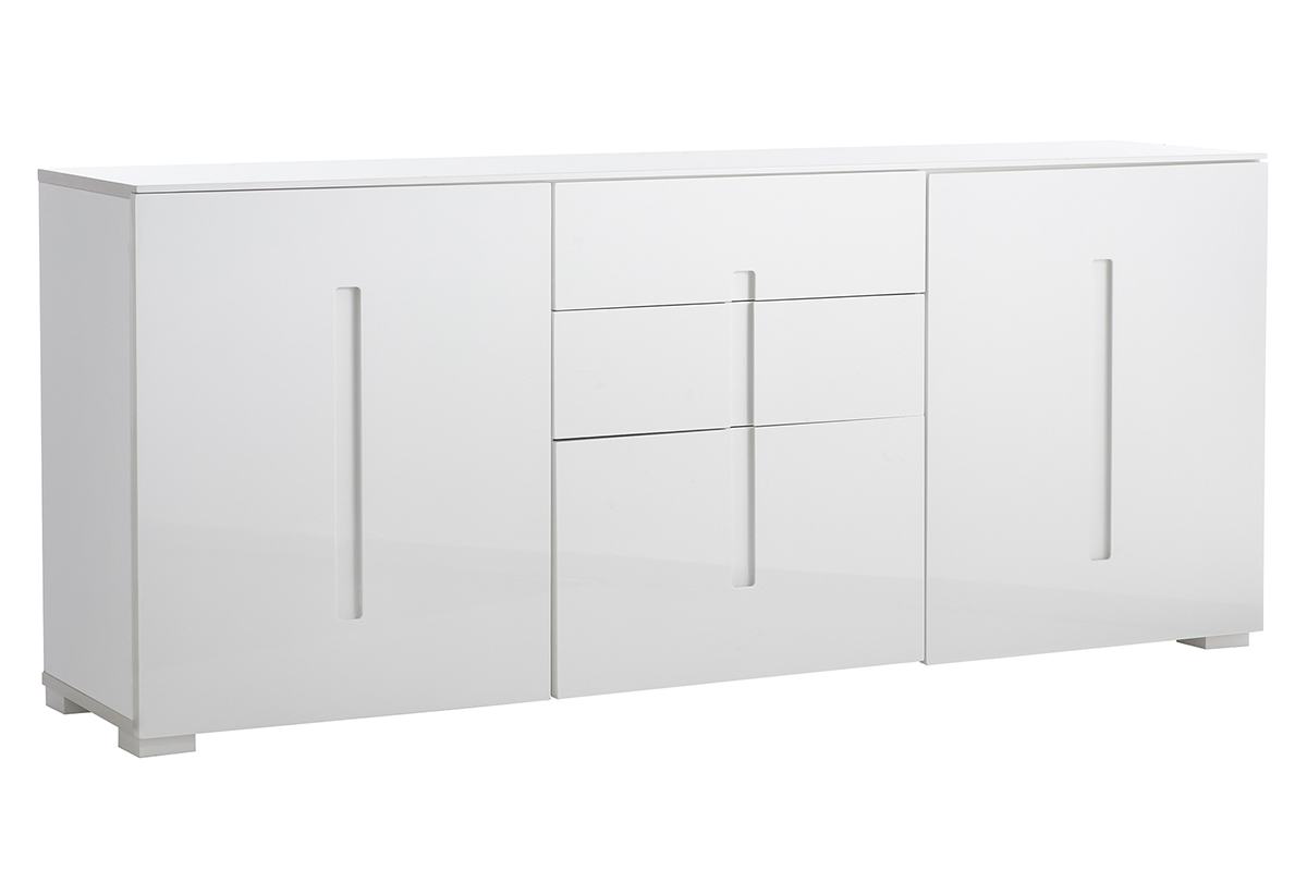 Cmoda diseo blanco lacado 2 puertas 3 cajones TED