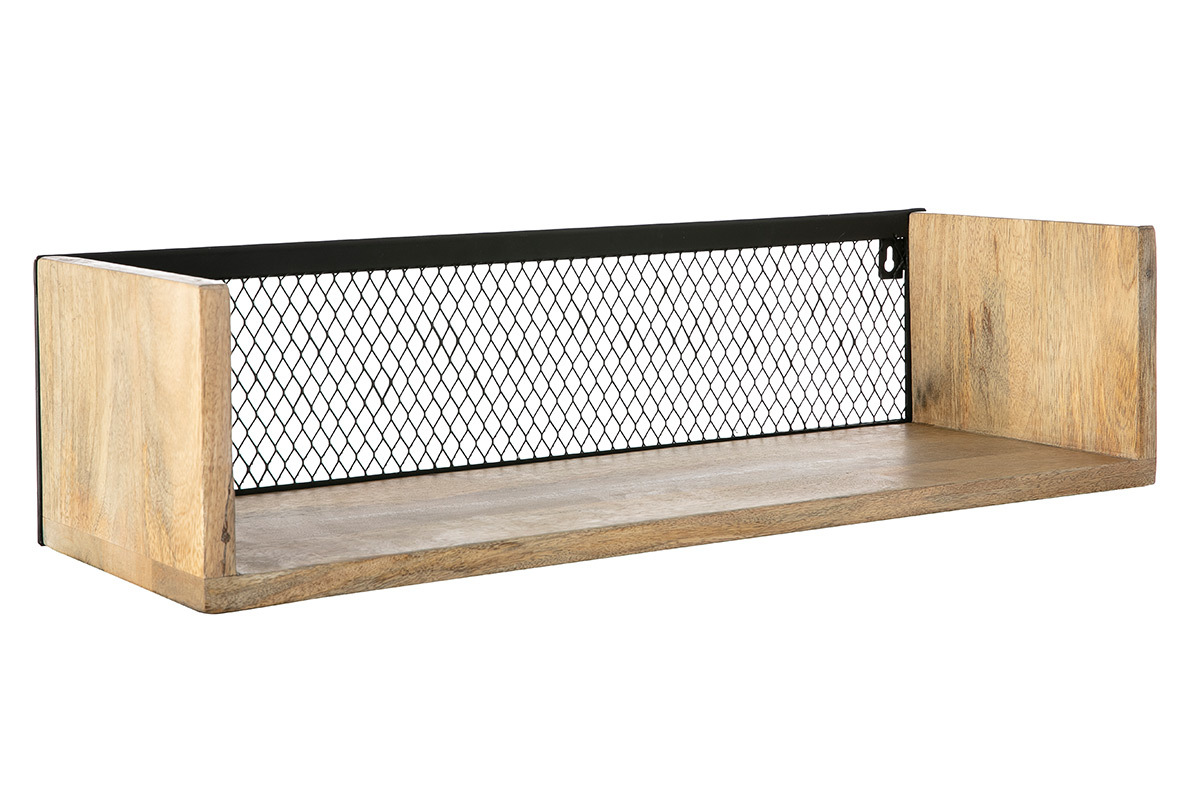 Estantera de pared industrial mango y metal 60 cm RACK