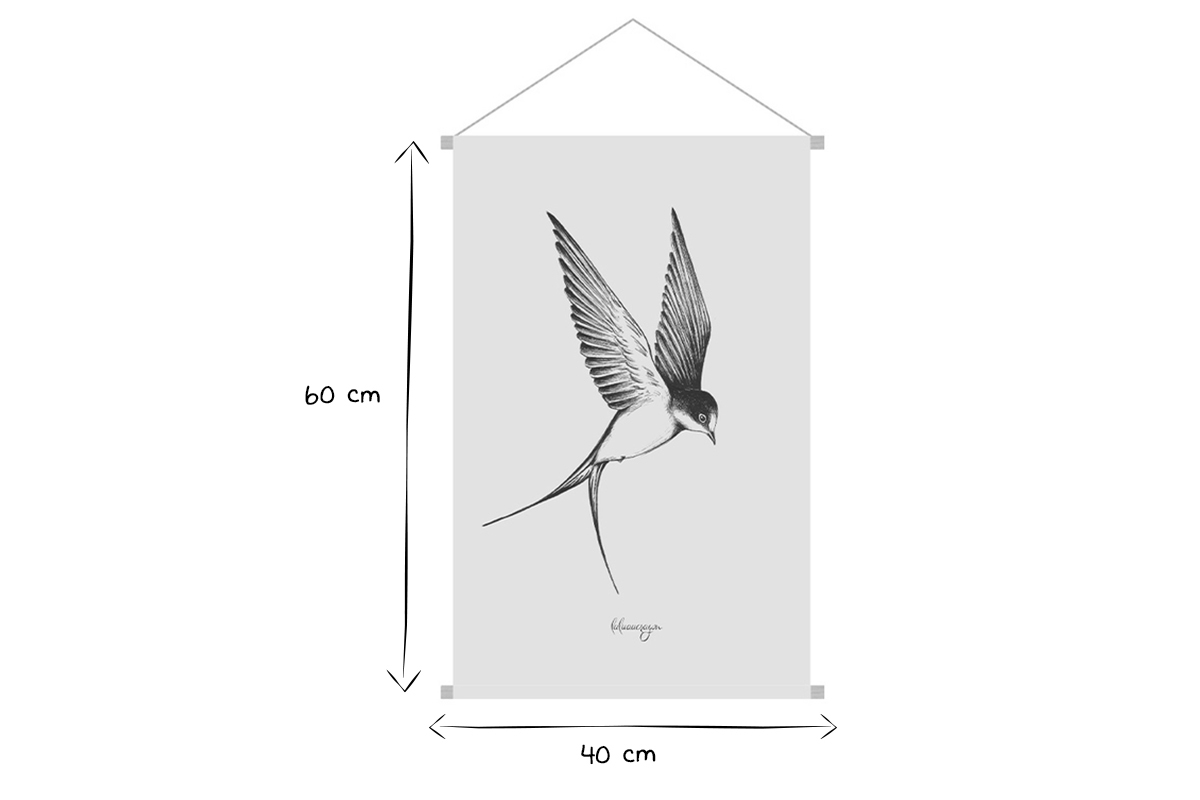 Kakemono golondrina 40 x 60 cm LIBERTY