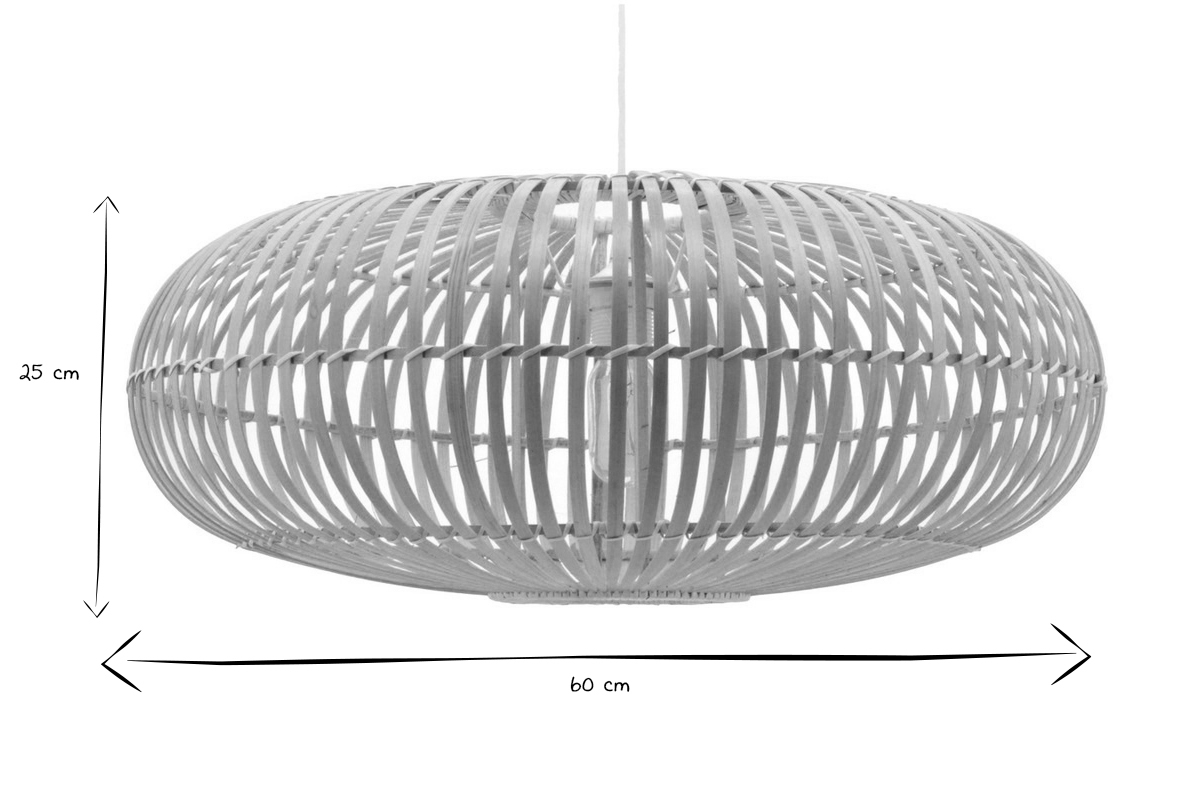 Lmpara de techo en bamb D60 cm KANA