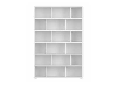 Librería nórdica de roble claro y color blanco 90 cm ABEL - Miliboo