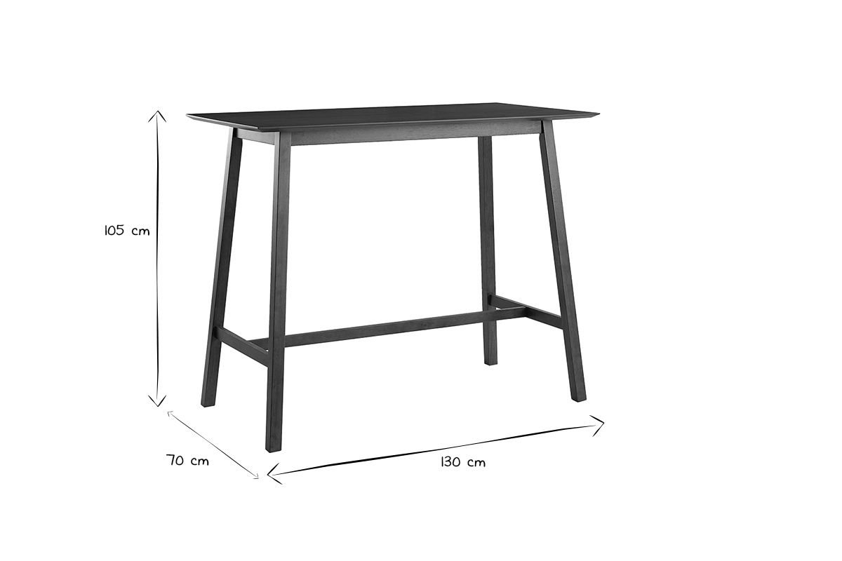 Mesa alta de nogal 130cm RUSSELL