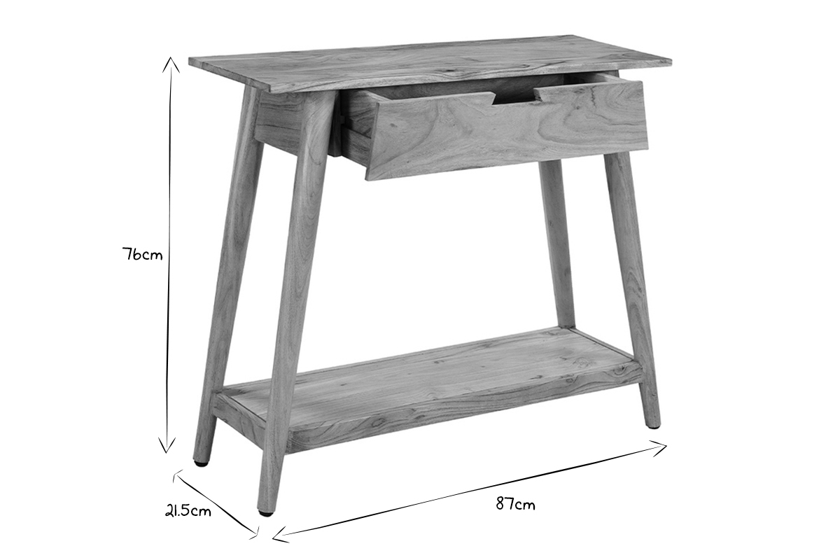 Mesa consola de acacia maciza 90cm FRANKLIN