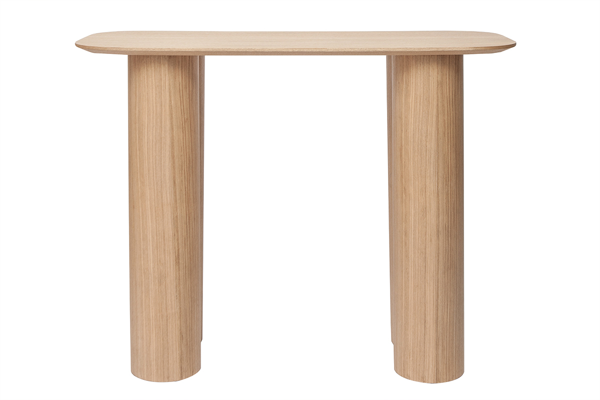 Mesa consola de diseo de madera clara 100 cm FOLEEN