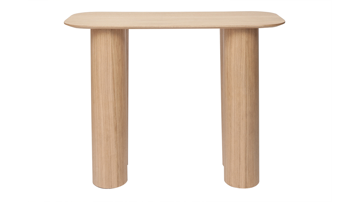 Mesa consola de diseo de madera clara 100 cm FOLEEN