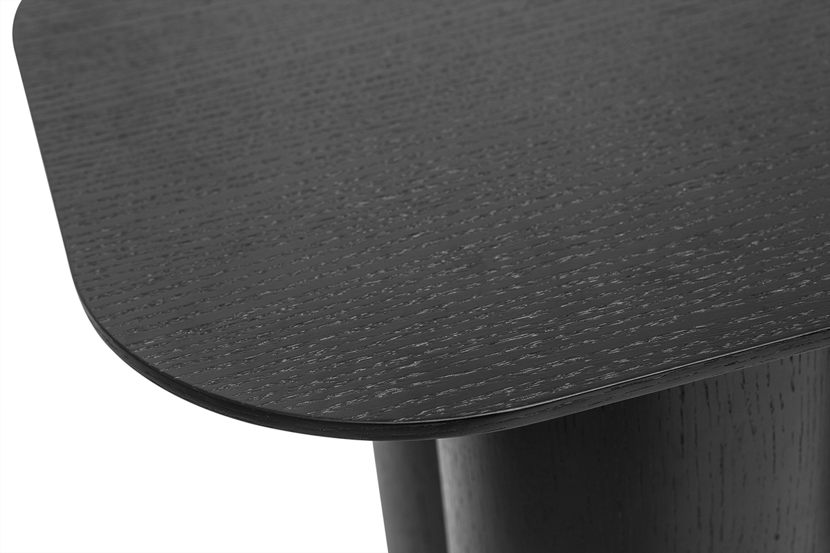 Mesa consola de diseo de madera negra 100 cm FOLEEN