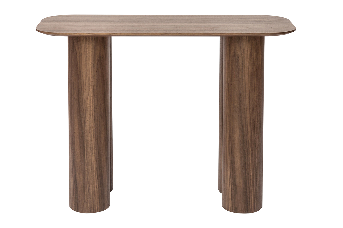 Mesa consola de diseo de madera oscura 100 cm FOLEEN