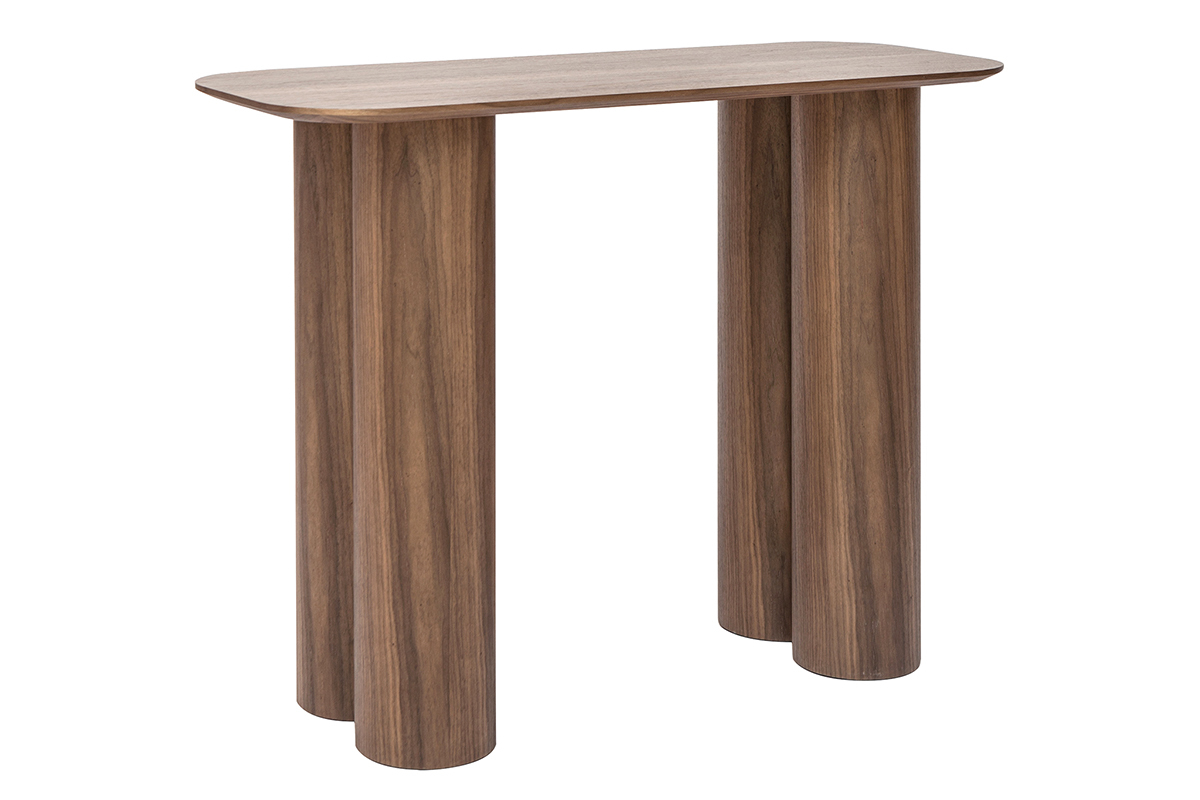 Mesa consola de diseo de madera oscura 100 cm FOLEEN