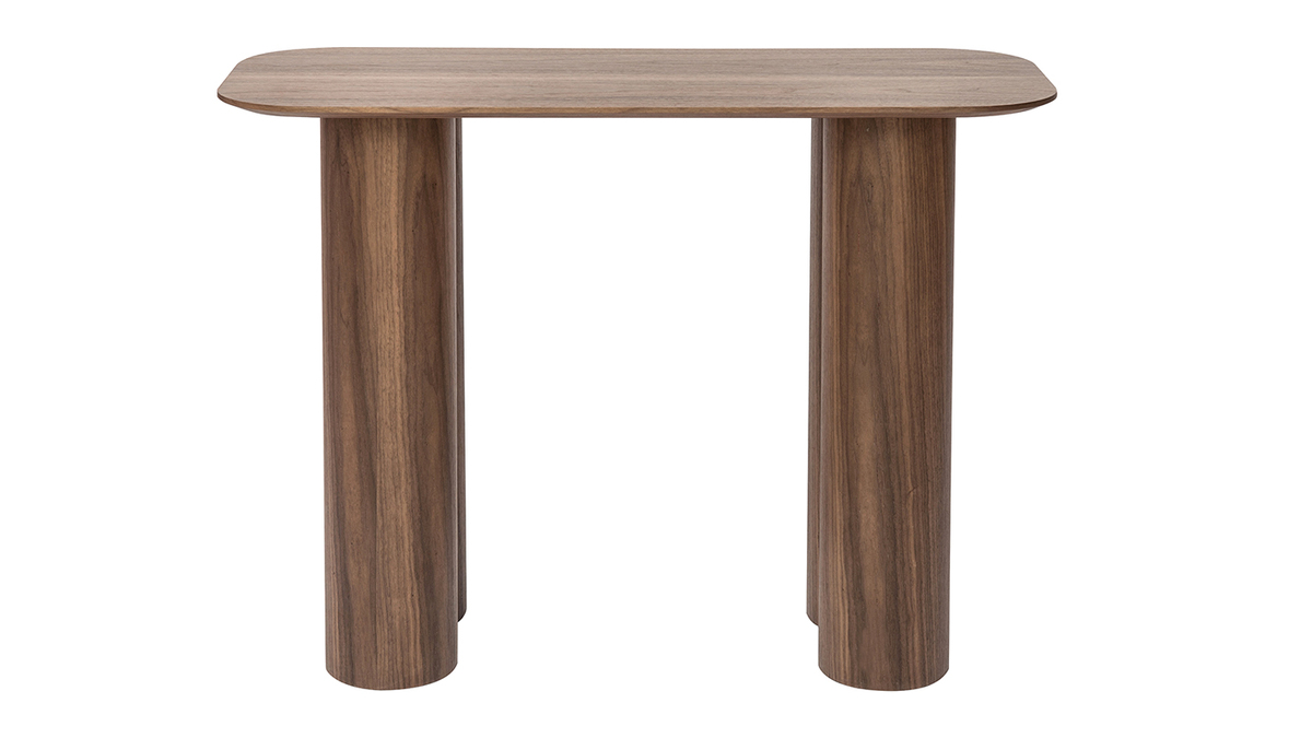 Mesa consola de diseo de madera oscura 100 cm FOLEEN