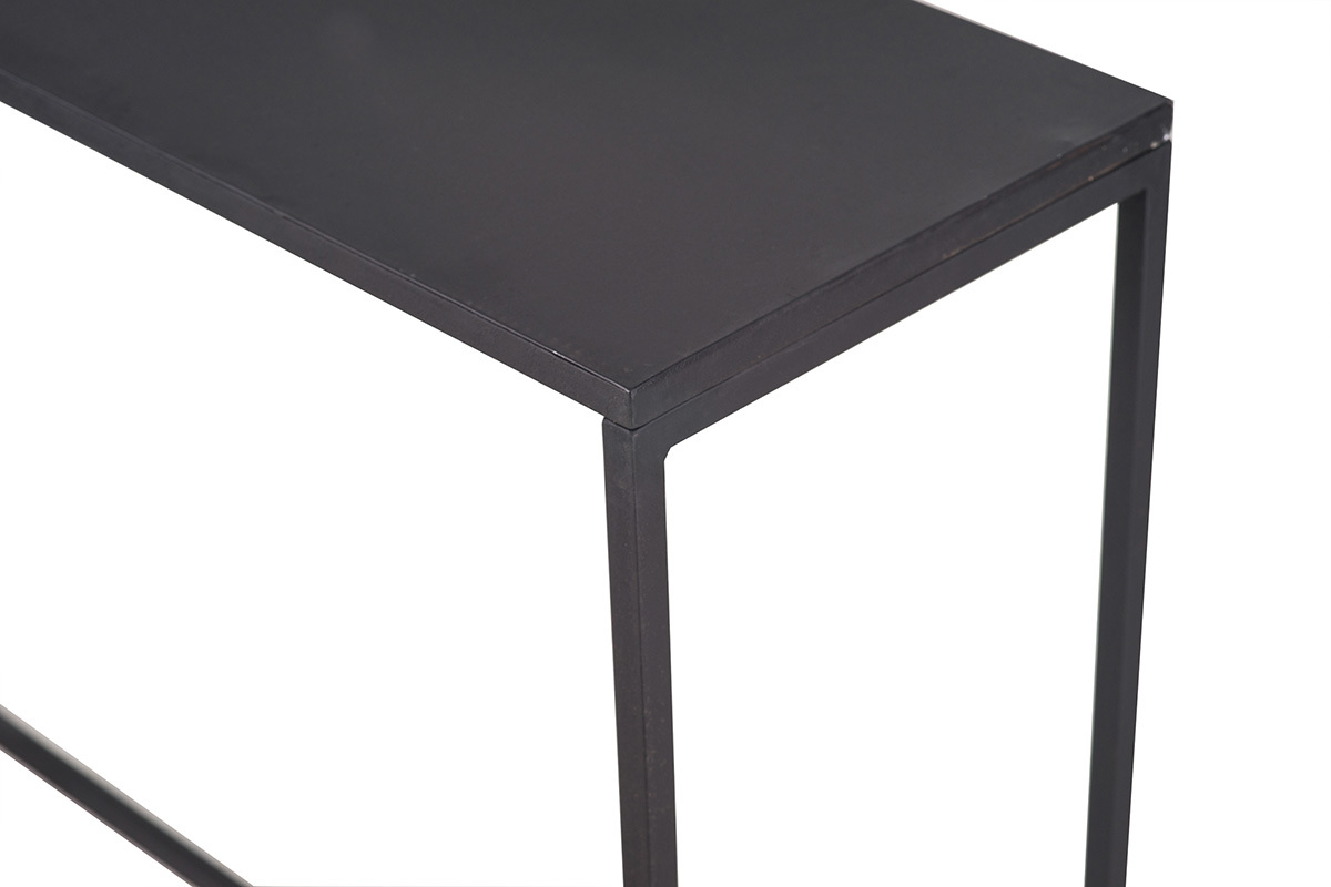 Mesa consola industrial metal negro L100 cm KARL