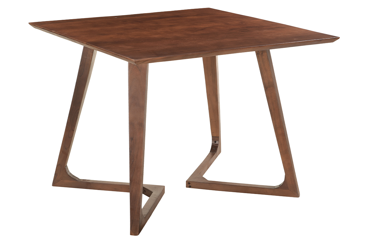 Mesa cuadrada de diseo de madera maciza 100 cm BANDOL