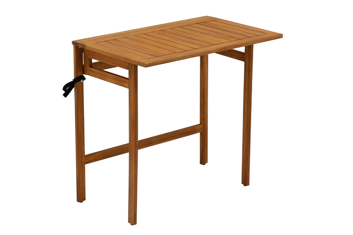 Mesa de balcn plegable de madera maciza 80 cm CARMEN