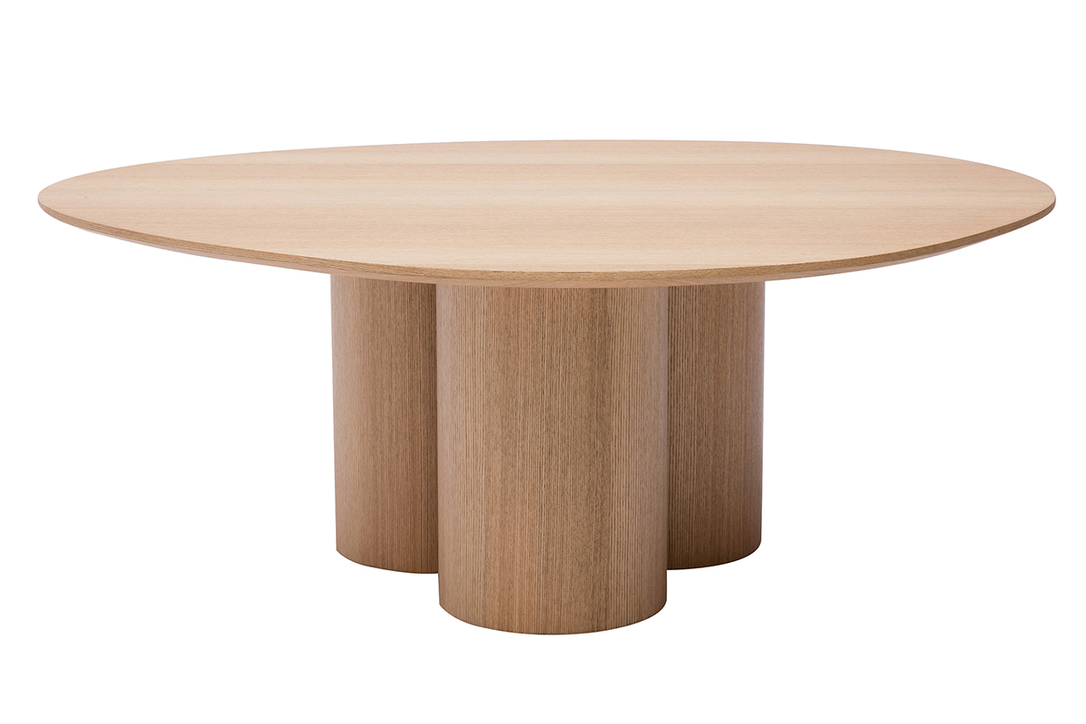 Mesa de centro de diseo de madera clara 100 cm HOLLEN