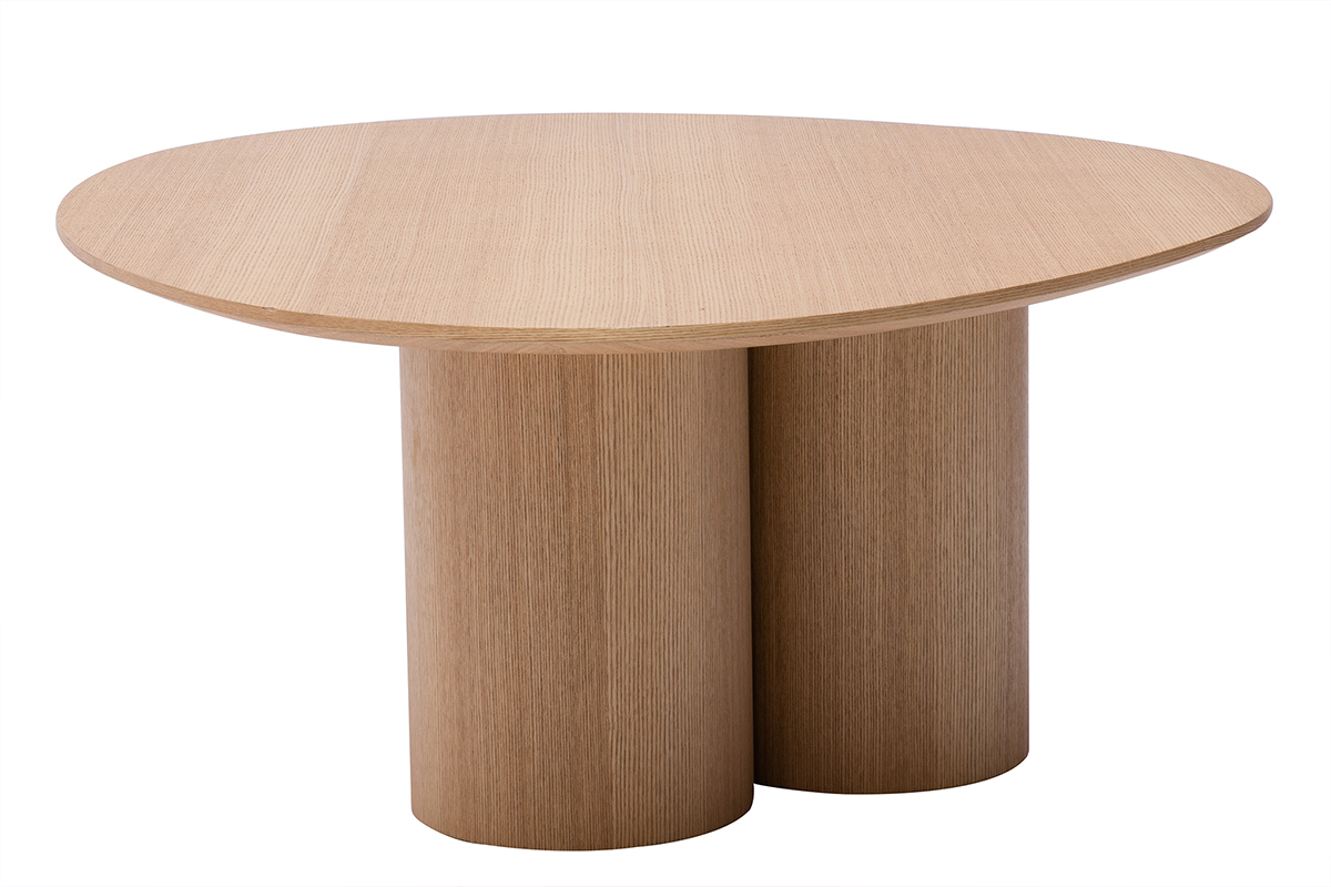 Mesa de centro de diseo de madera clara 100 cm HOLLEN