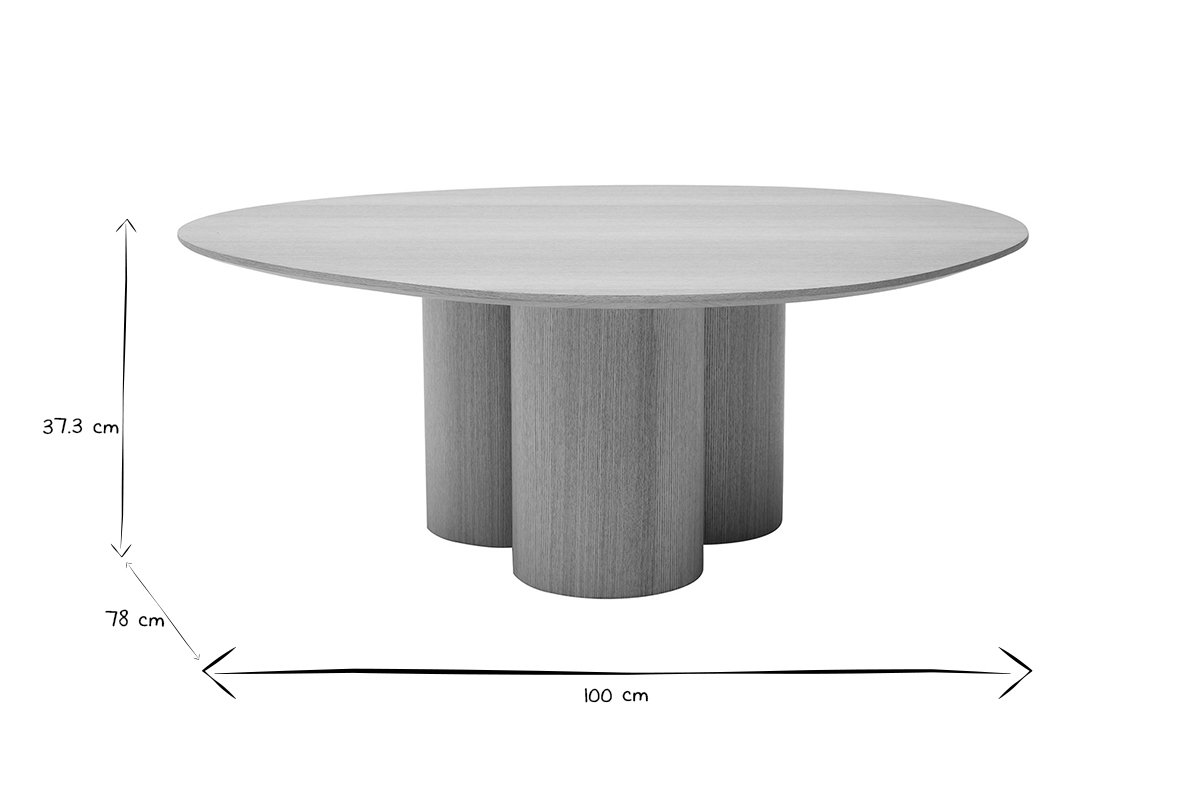 Mesa de centro de diseo de madera clara 100 cm HOLLEN