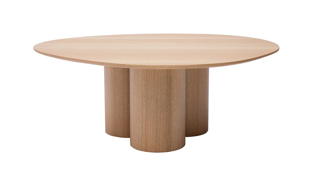 Mesa de centro de diseo de madera clara 100 cm HOLLEN